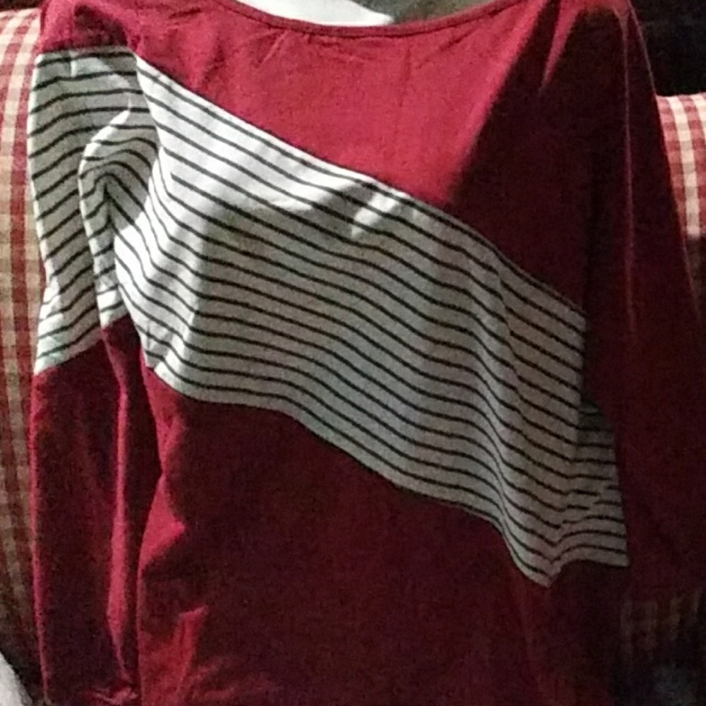 patchwork last 1 🔥bat sleeve casual shoulder top - Picture 7 of 8